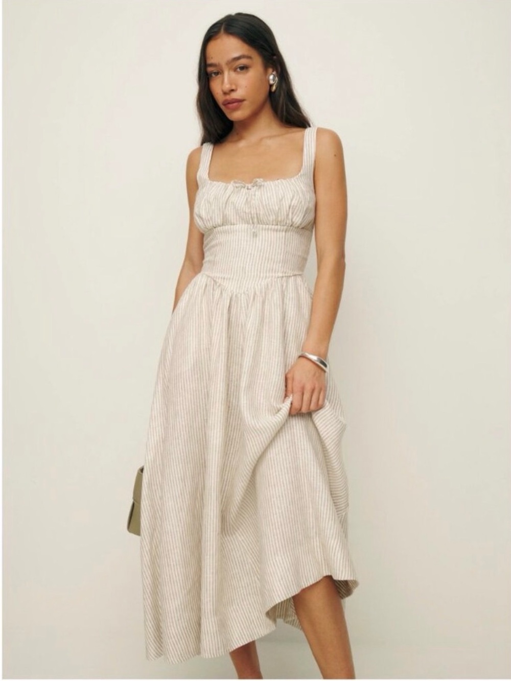 Reformation Balia Linen Midi Dress